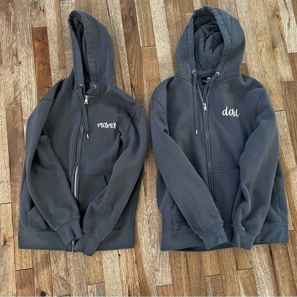 H&M Mom & Dad Matching Jackets - Charcoal
